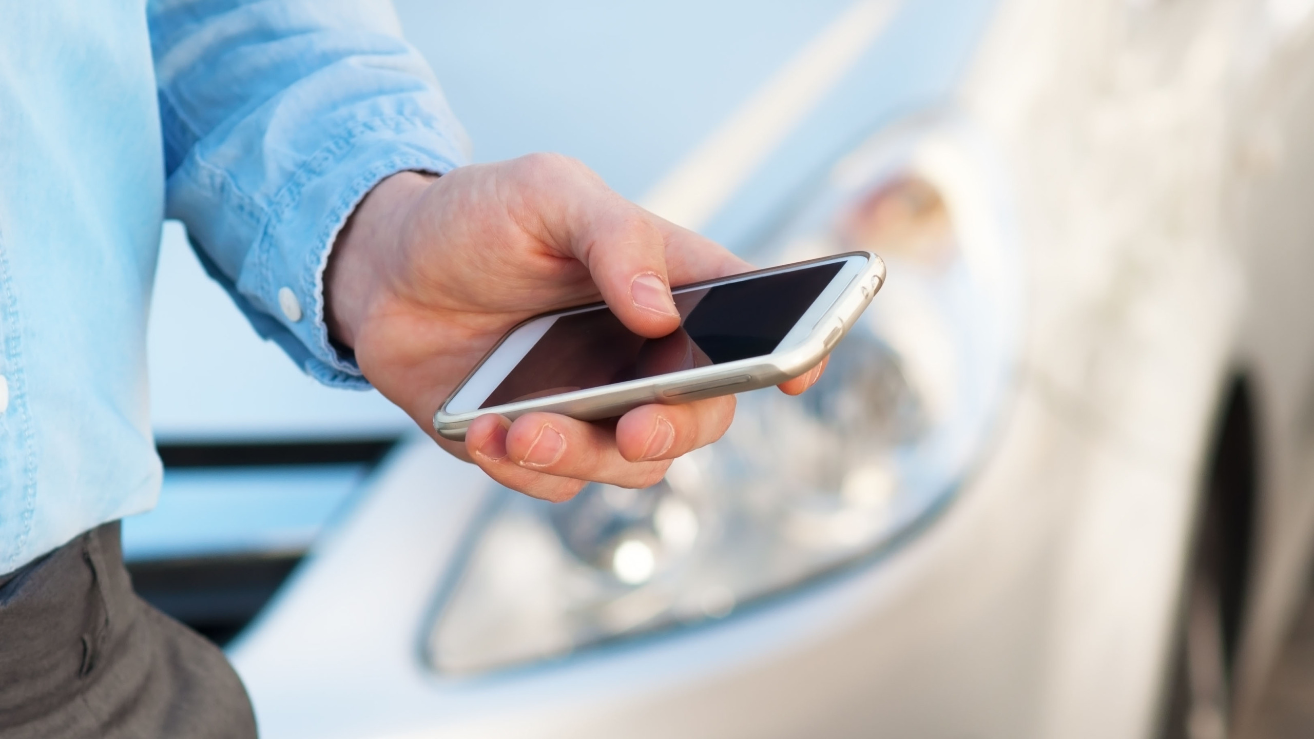 man using smart phone