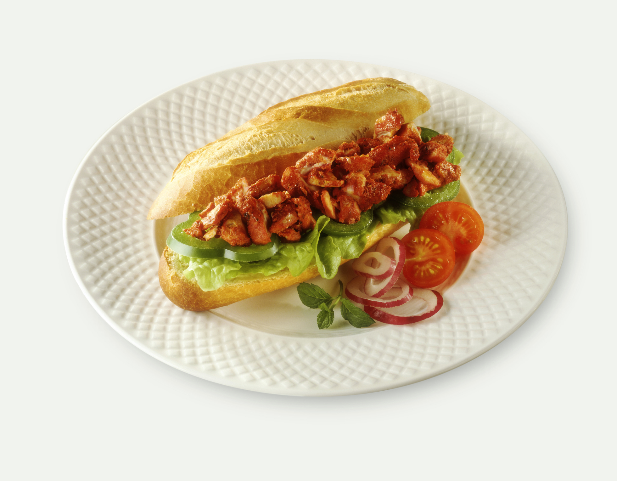 Chicken tikka baguette