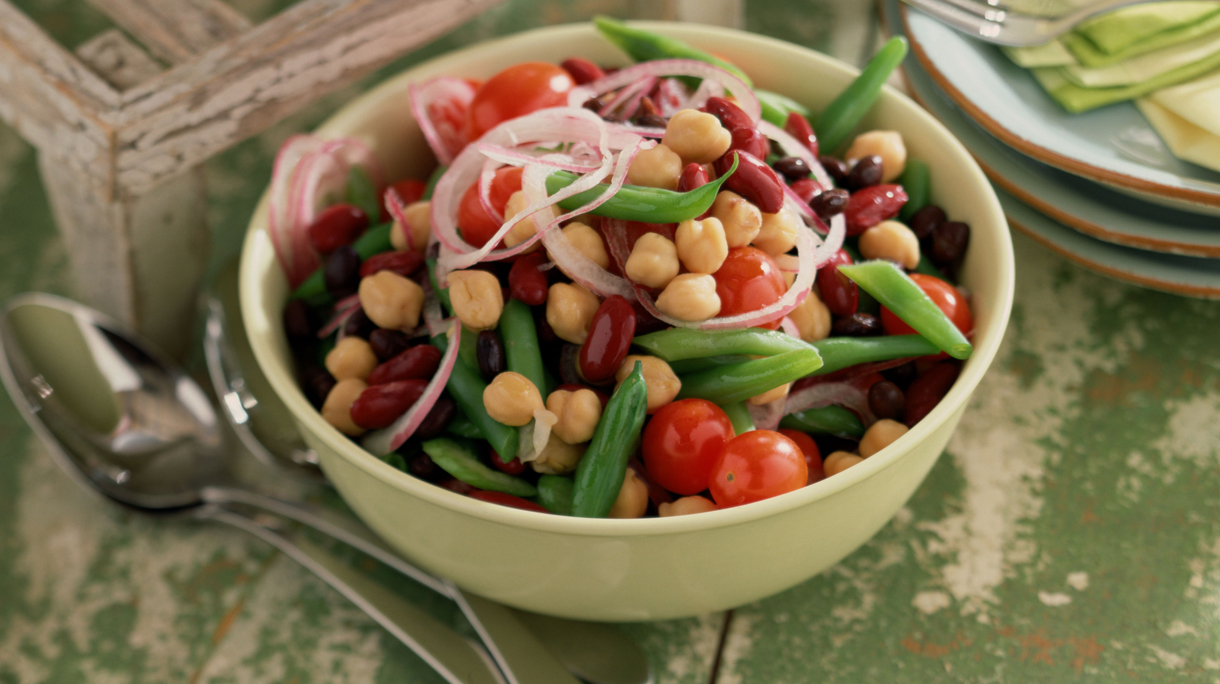 Marinated bean salad