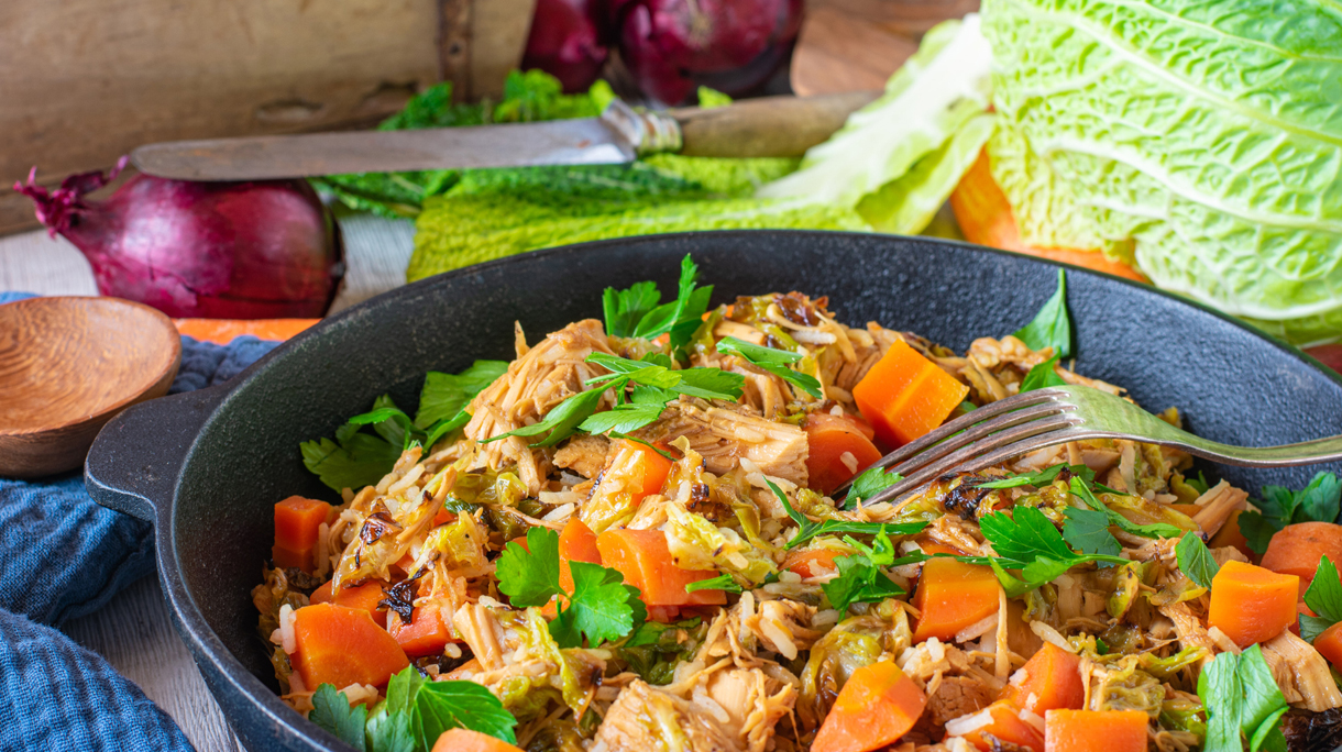 Turkey Breast with brown rice and vegetables