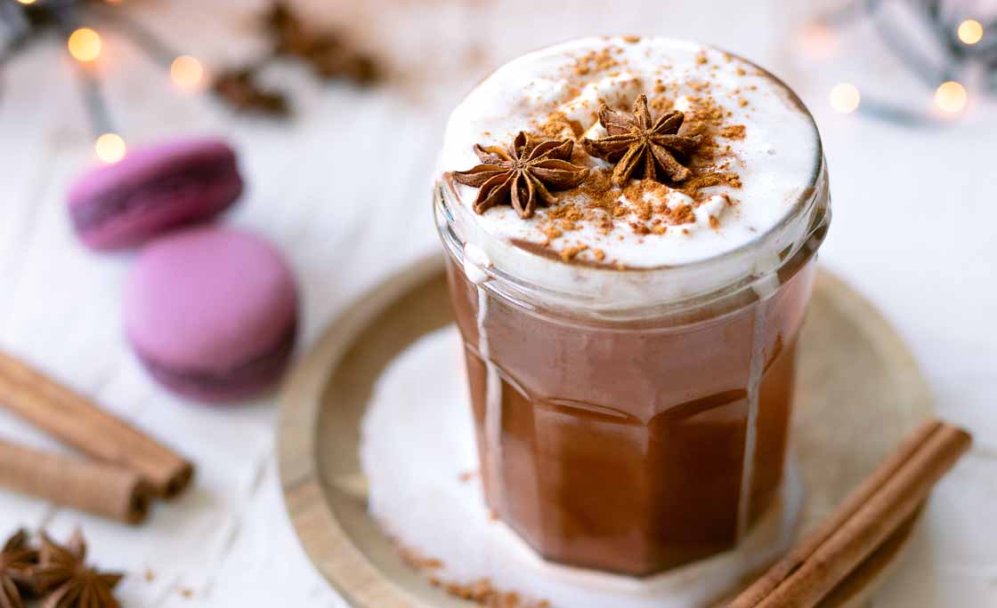 Hot Chocolate With Coconut Whipped Cream