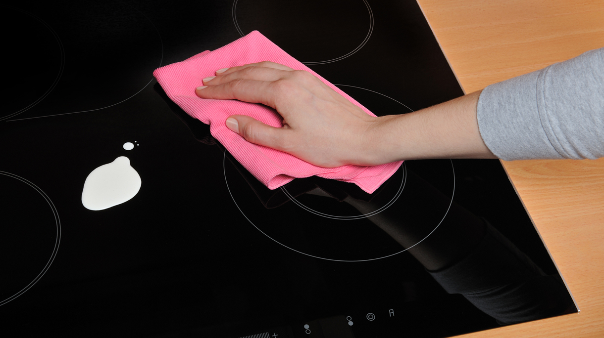 Cleaning set-top stove