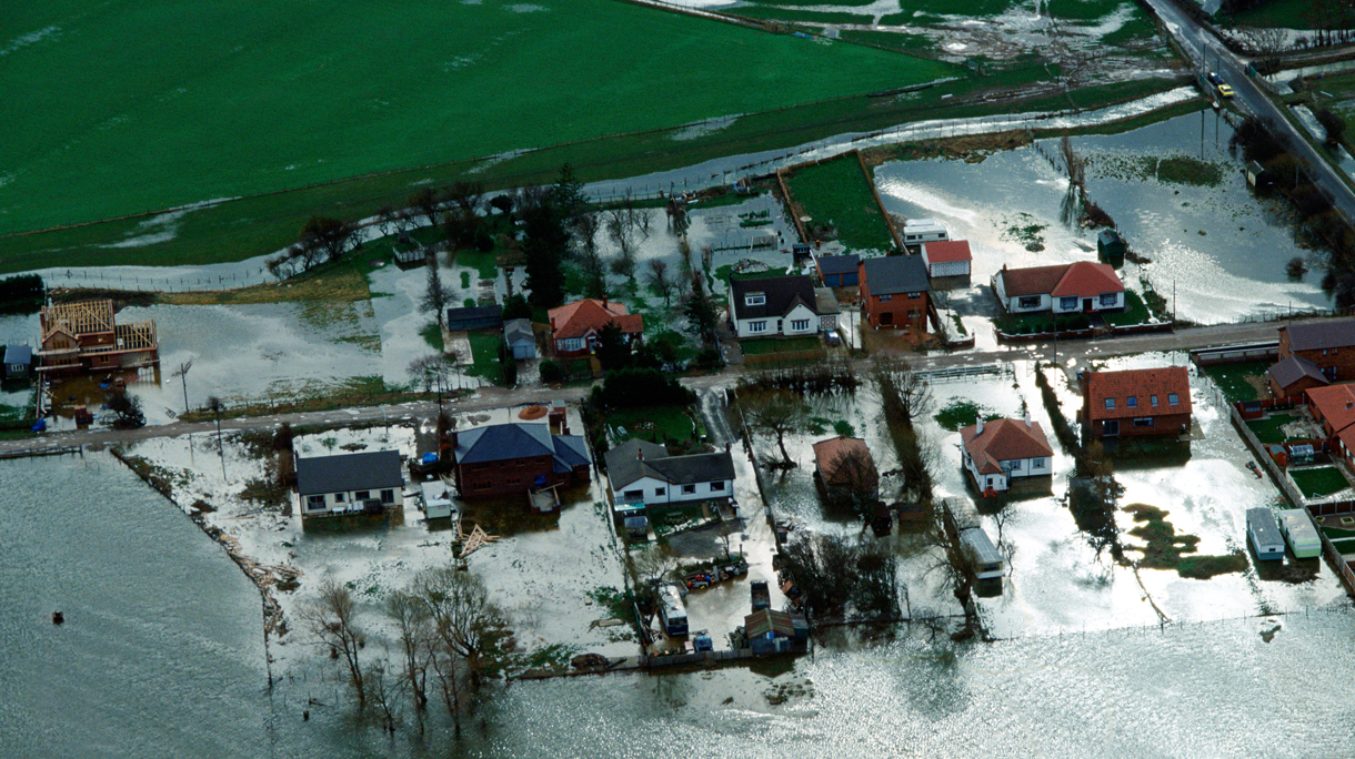 Floods at Towyn, Wales, UK