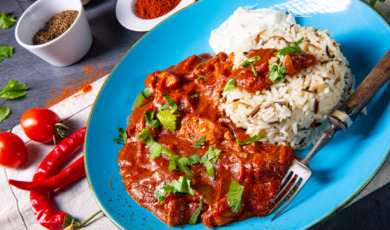 Indian Chicken Tikka Masala with wild rice