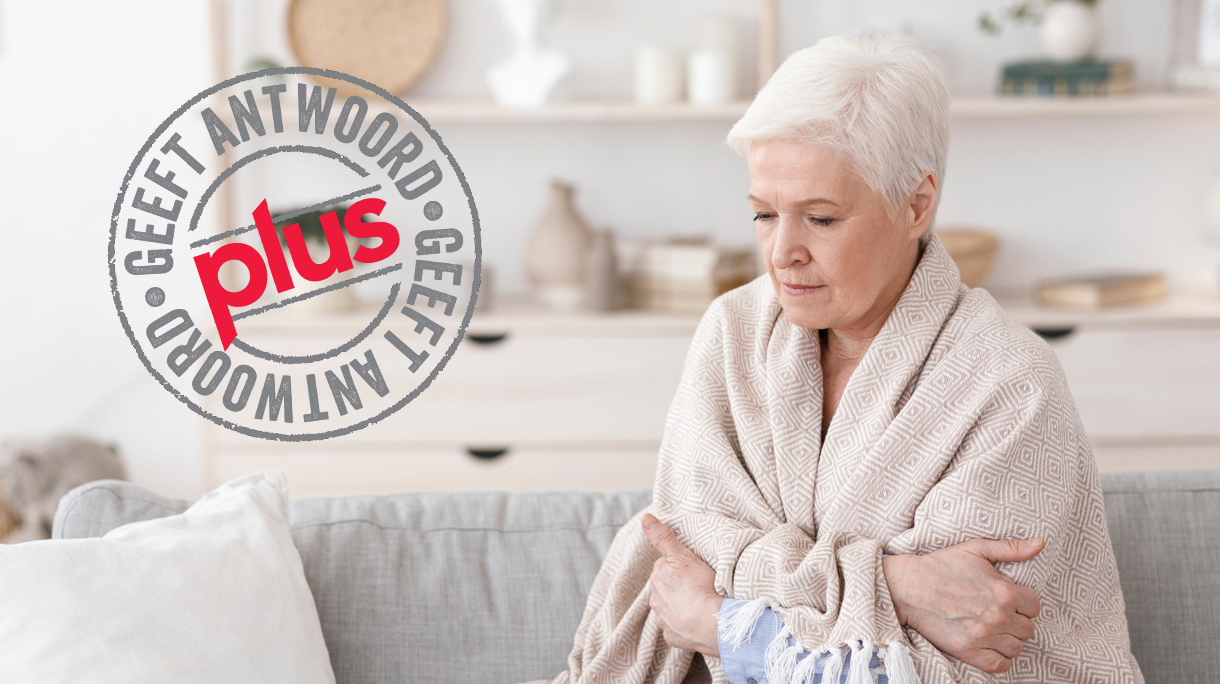 Vrouw heeft het koud