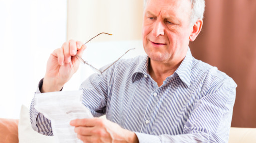 Senior reading with presbyopia package insert