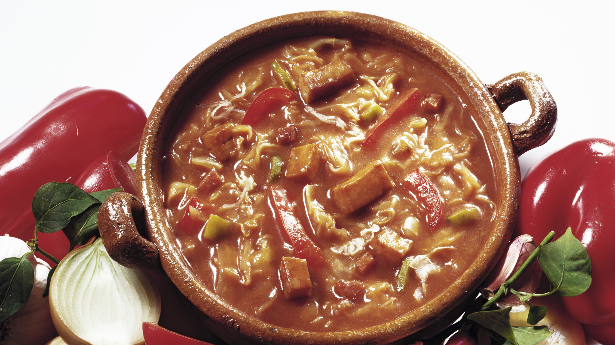 Szegediner Gulasch with hot peppers