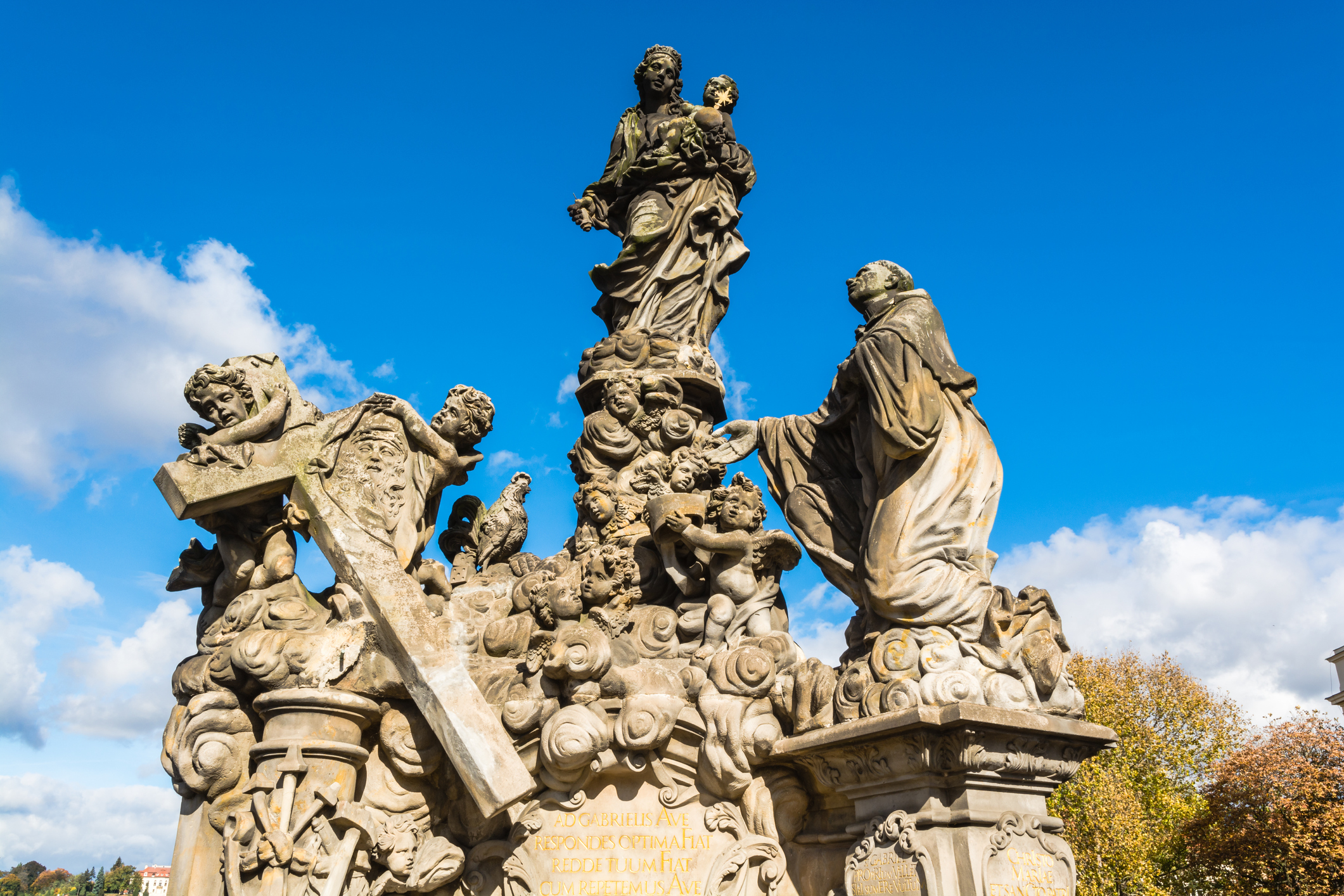 Statue of Lutgardis on Charles Bridge in Prague