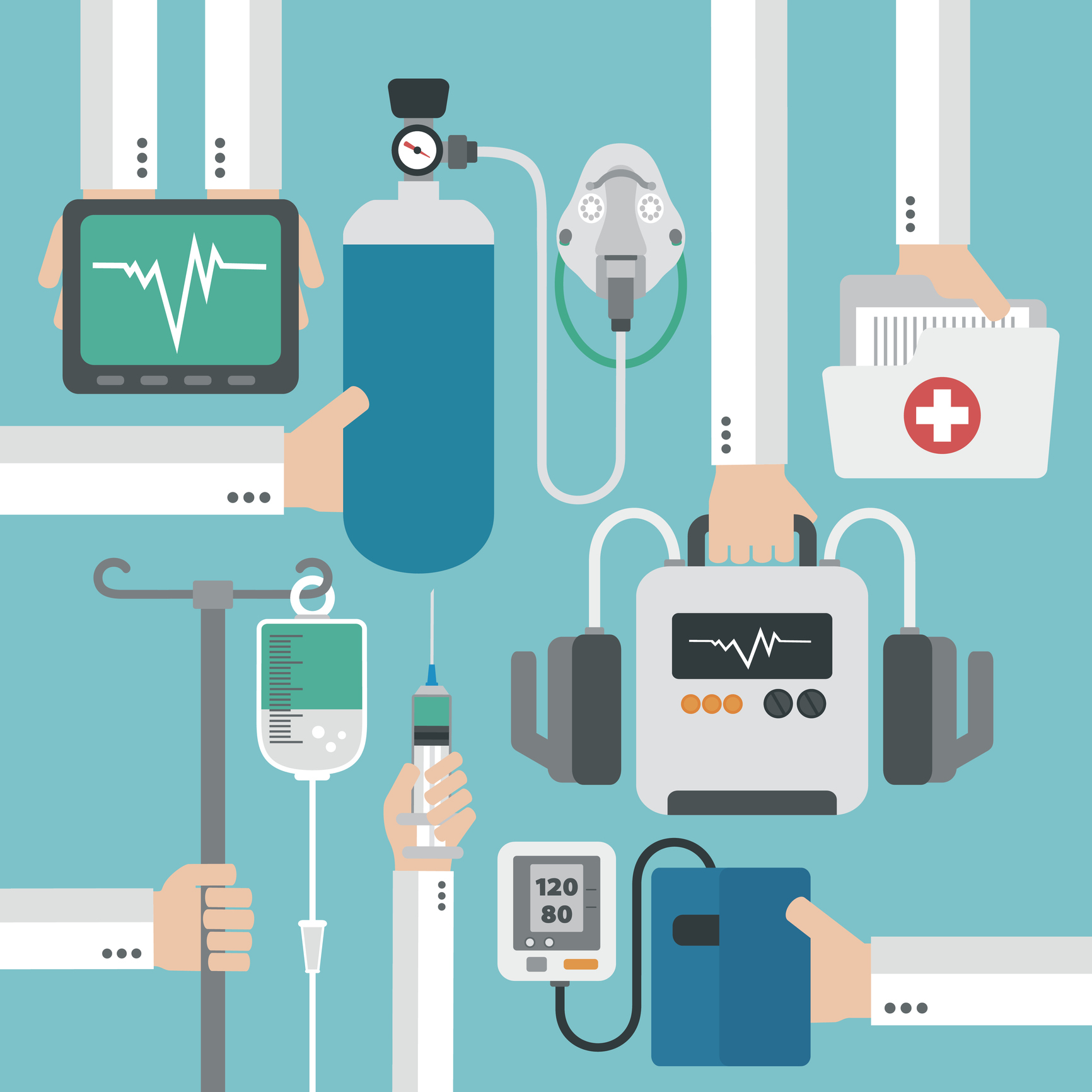 Modern medical therapy flat design