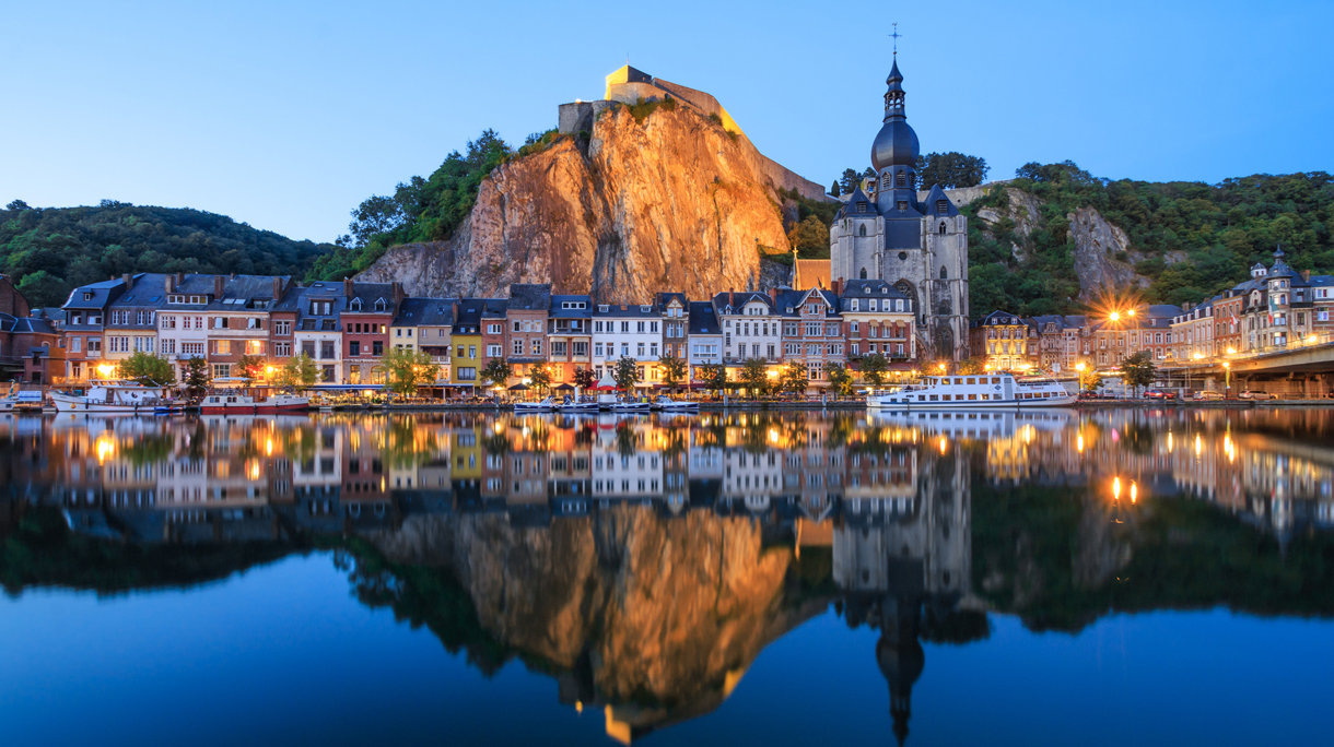 Dinant, the citadel, the cathedral and the Meuse