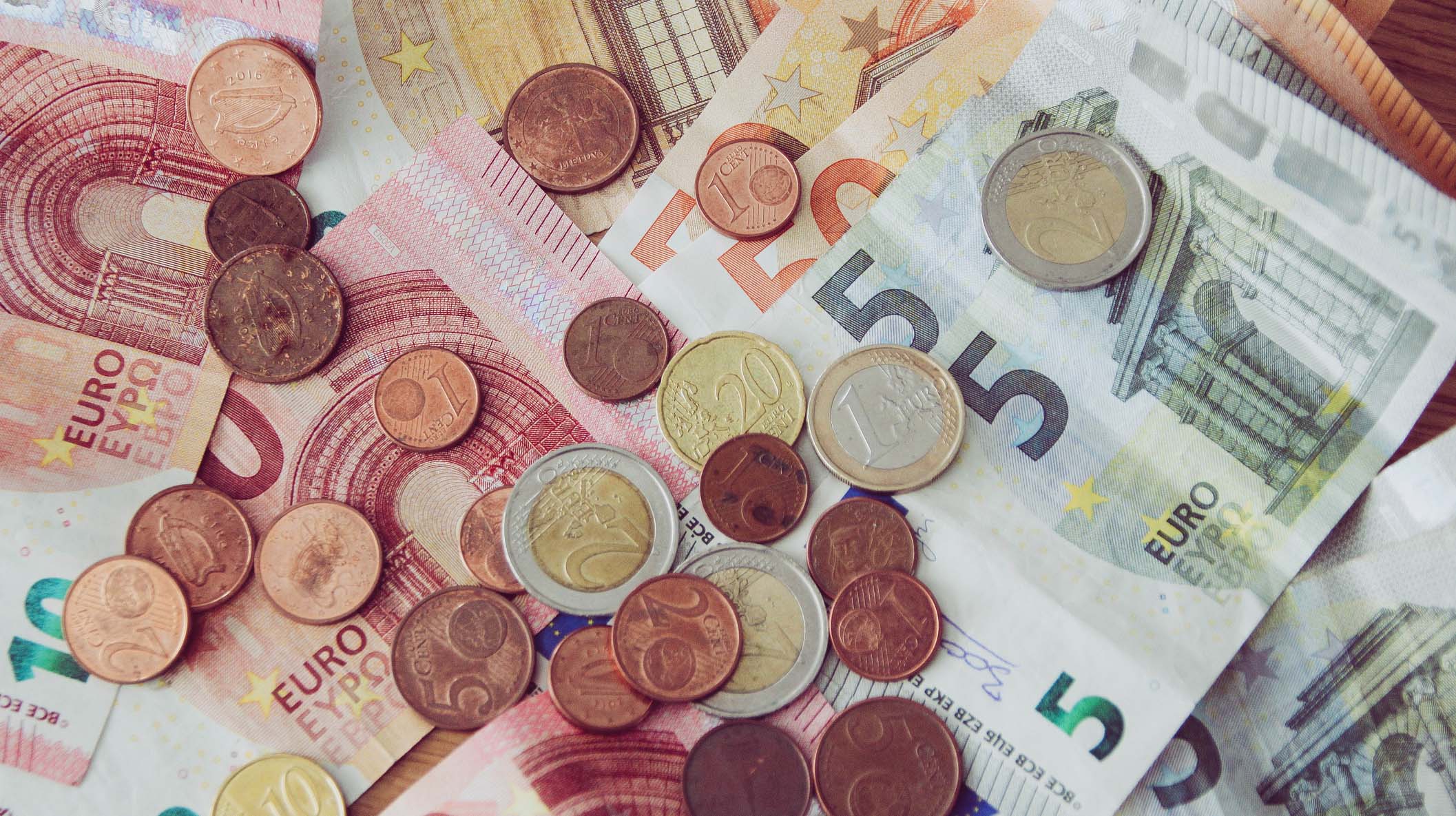 Euro currency, coins and notes