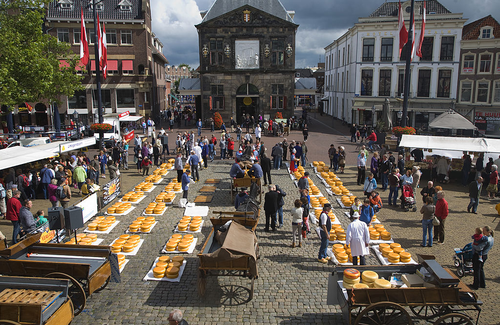 Gouda and cheese market, South Holland, Netherlands,