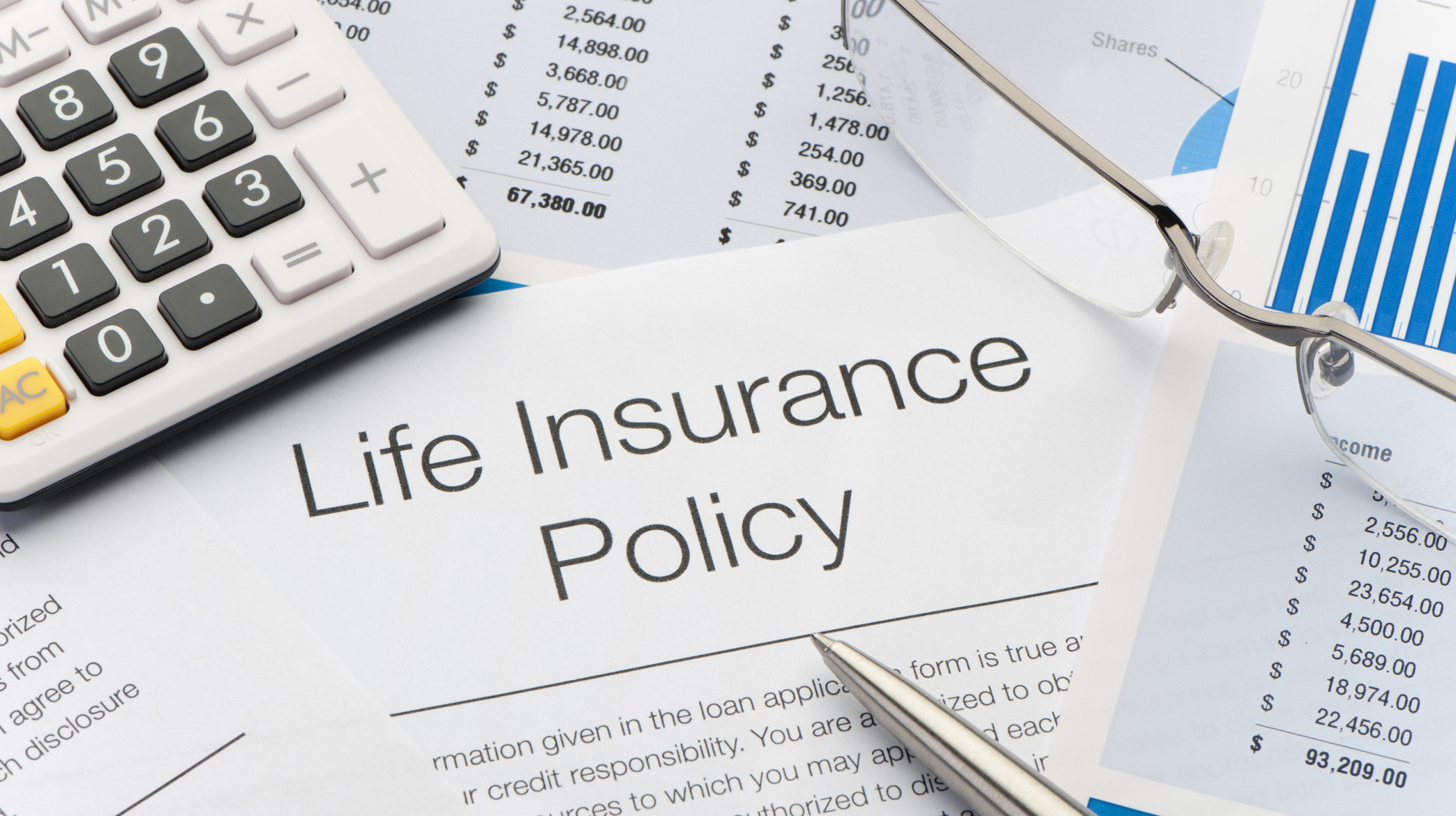 Close up of Life Insurance Policy
