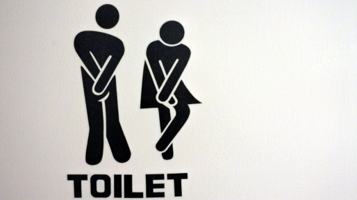 Urinary Urgency Toilet Sign for men and women