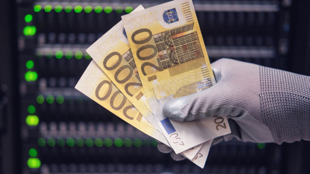 Euro geld waaier