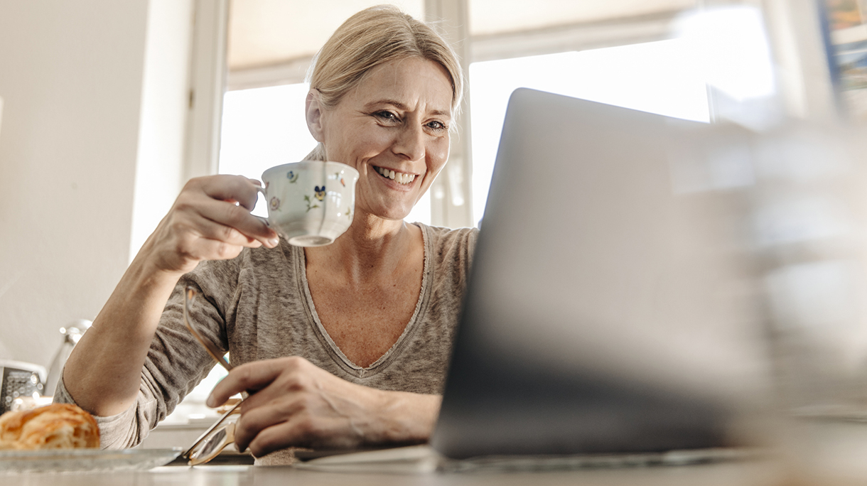 Vrouw computer