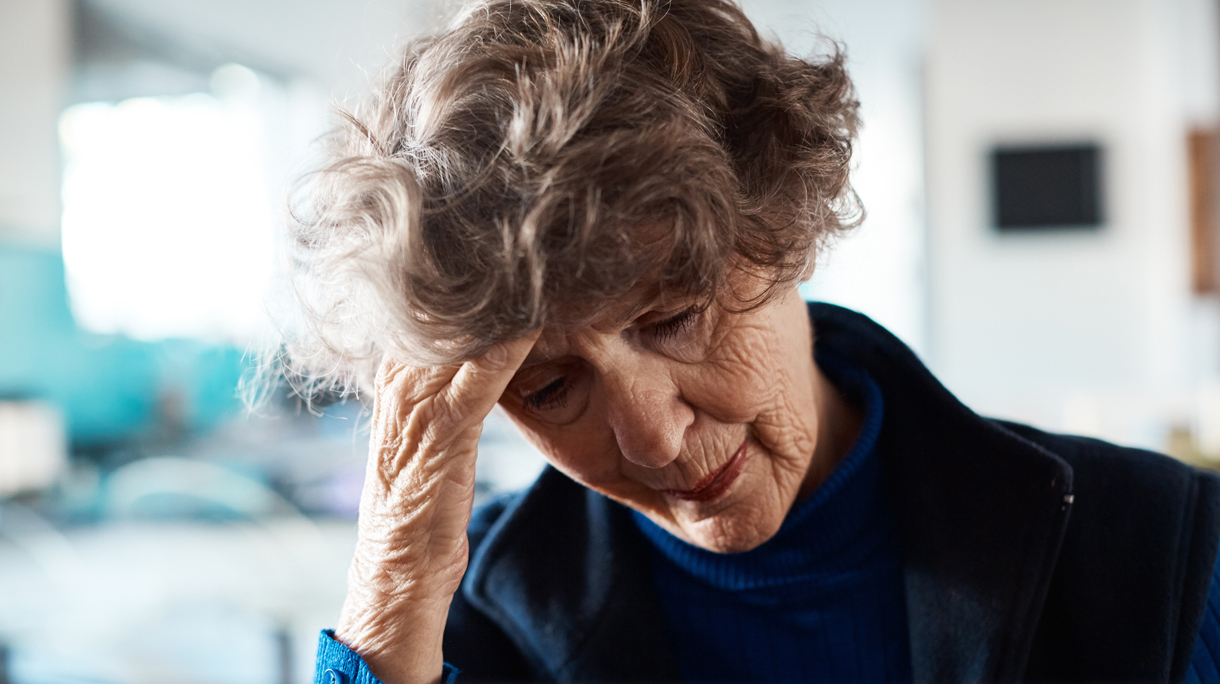 Vrouw met hoofdpijn