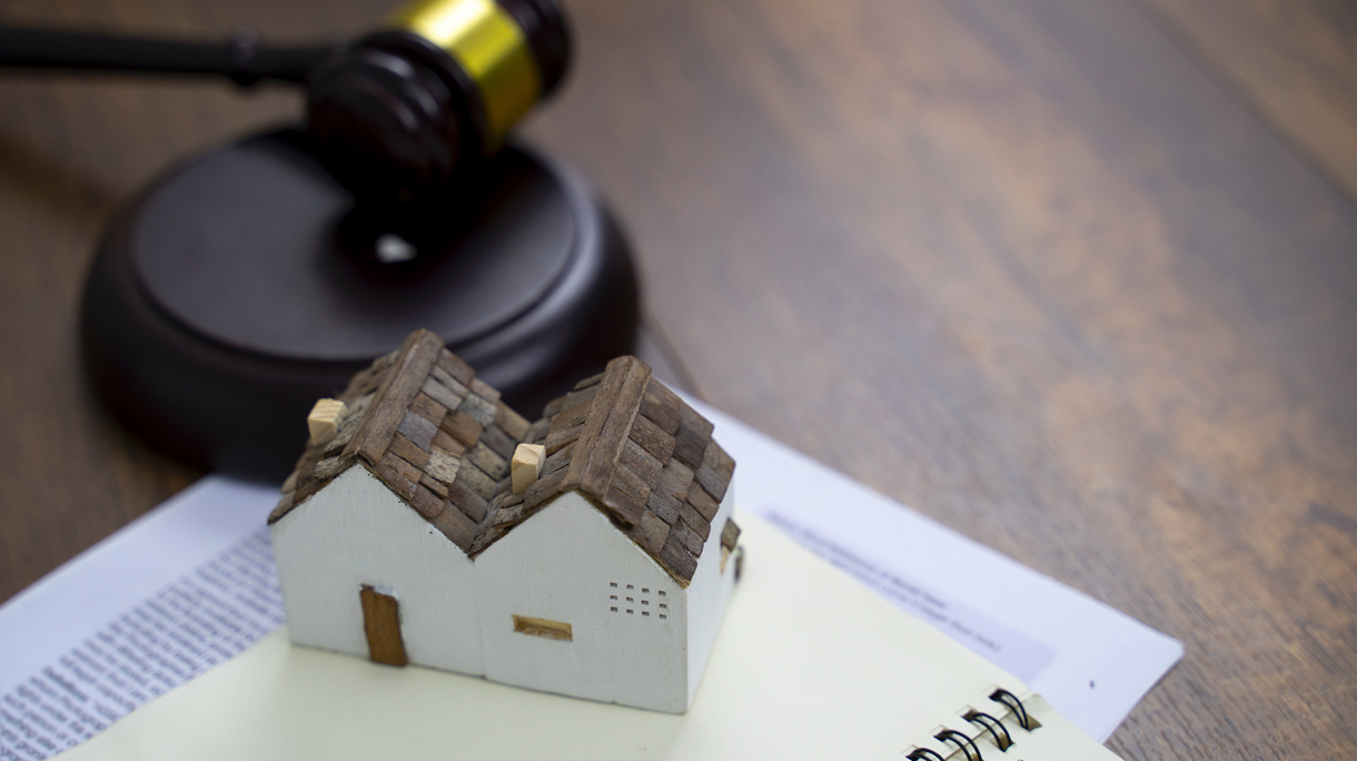 Gavel With Small House Model