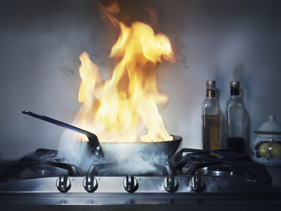 Vlam in pan