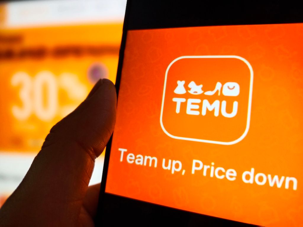 Temu app op de mobiele smartphone