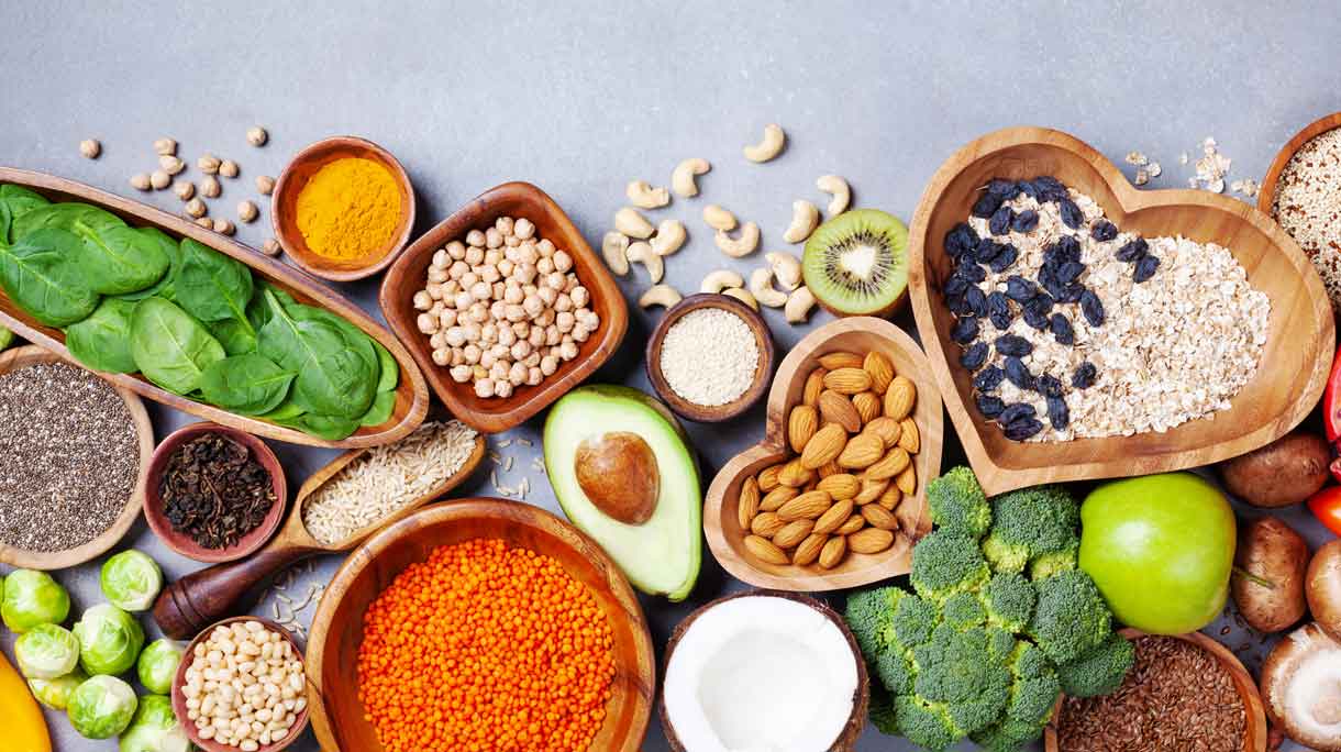 Gezond eten: granen, peulvruchten, noten