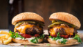 Hamburger met kaas en groente