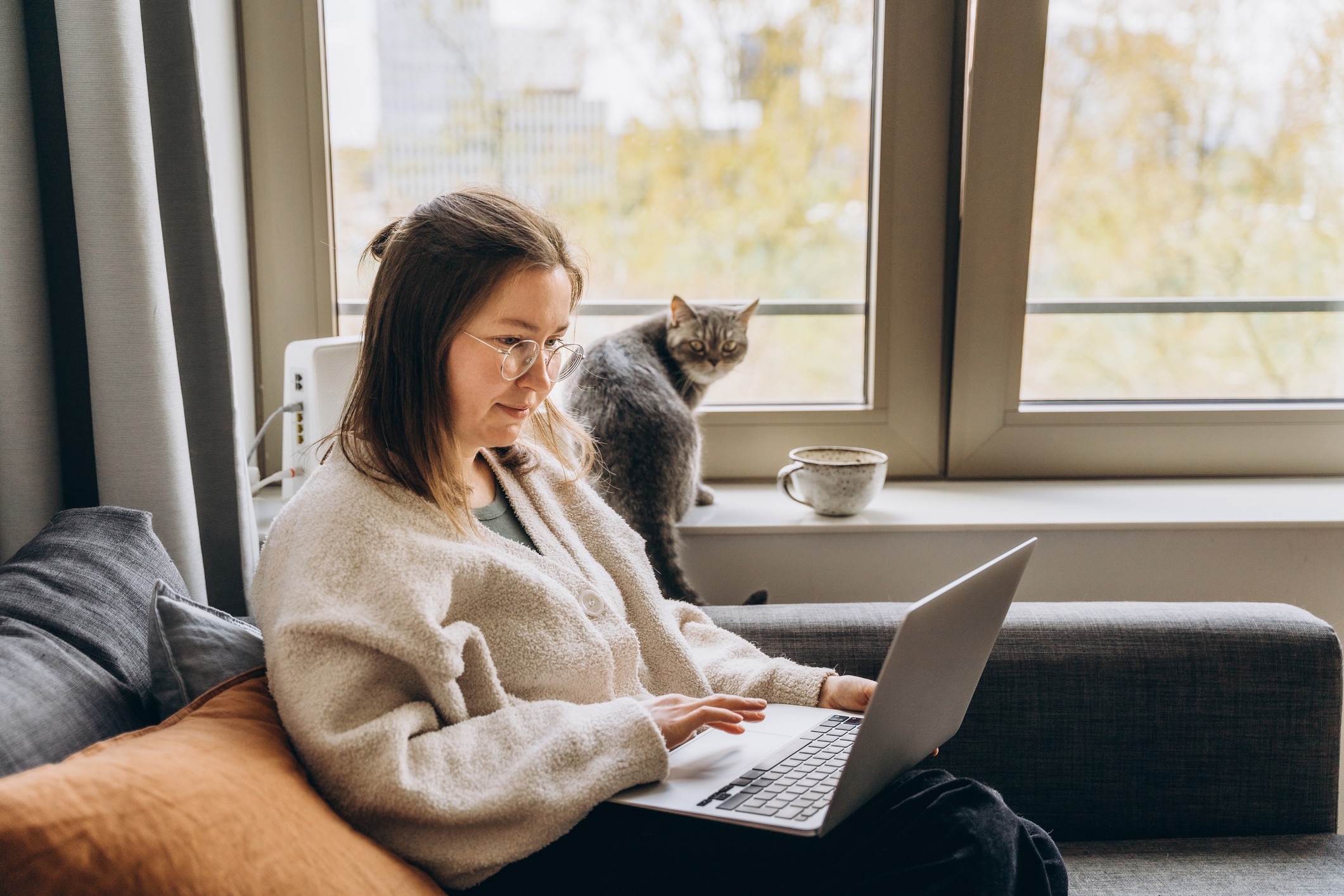 Vrouw met tablet