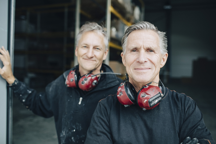 Hardwerkende blanke mannen