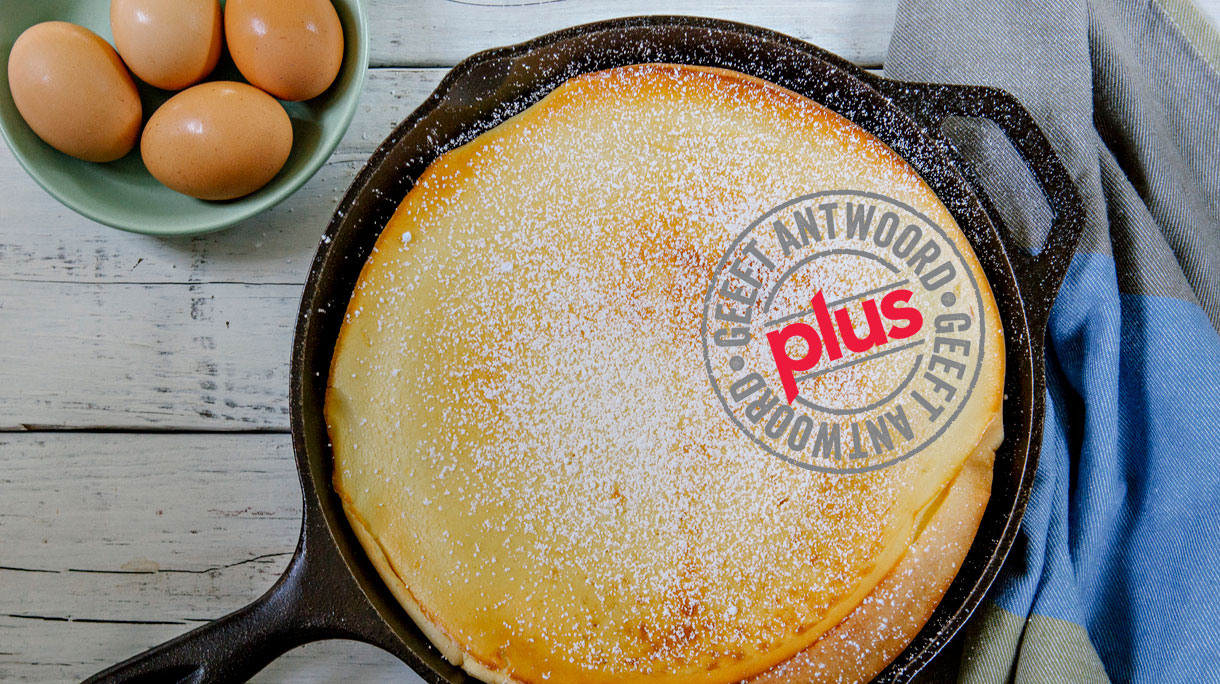 Pannenkoek in een koekenpan