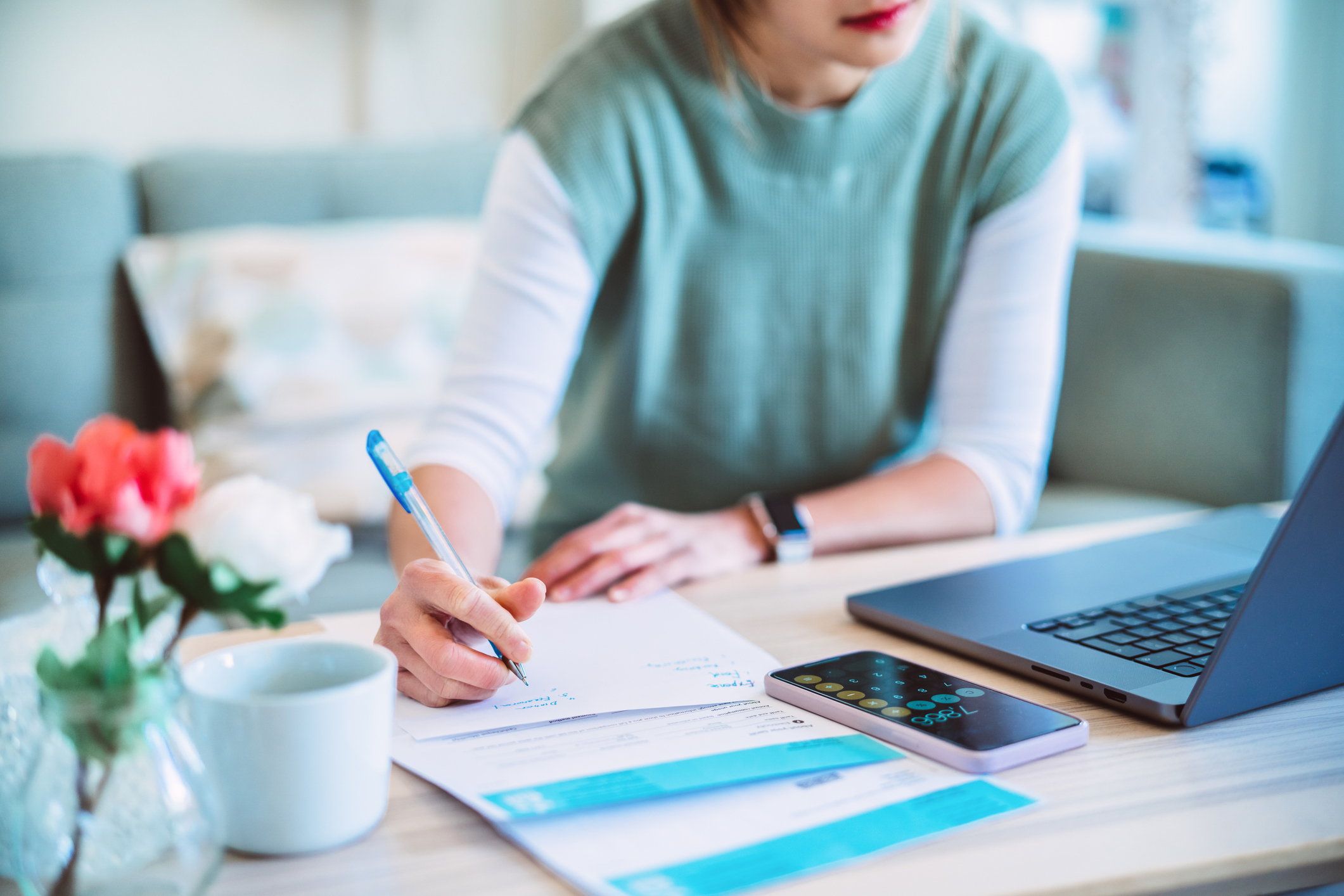 Administratie vrouw aan het werk
