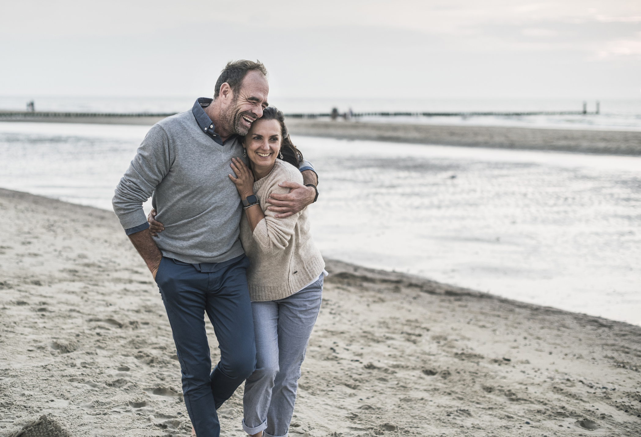 Koppel op het strand