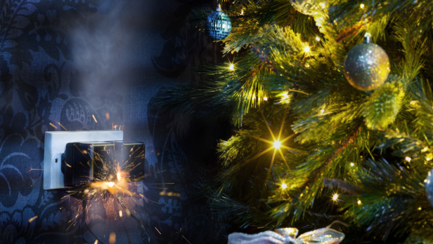 Kerstmis electrische stoppen slaan door