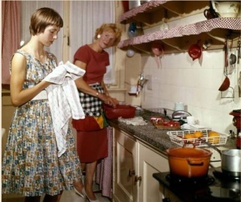 Samen afwassen - nostalgie