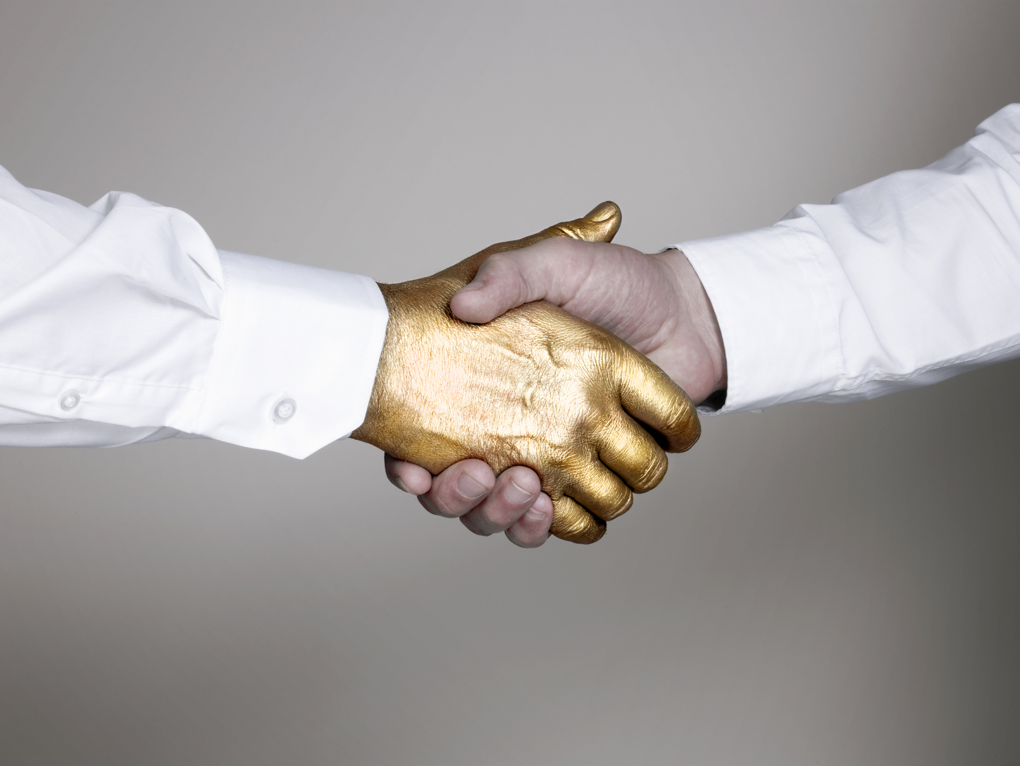 Gouden handdruk