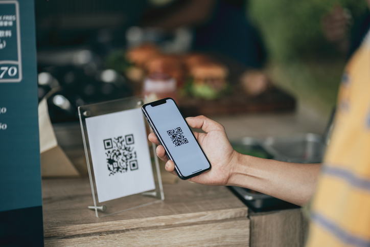 Scannen van QR code in de horeca
