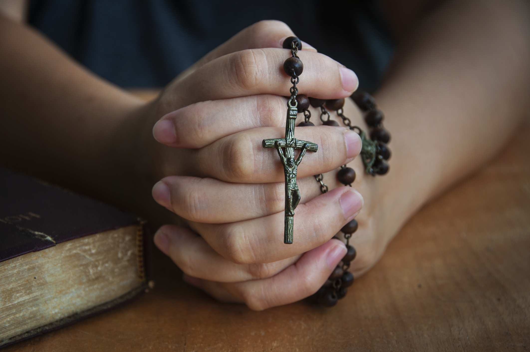 Crucifix van een gelovige