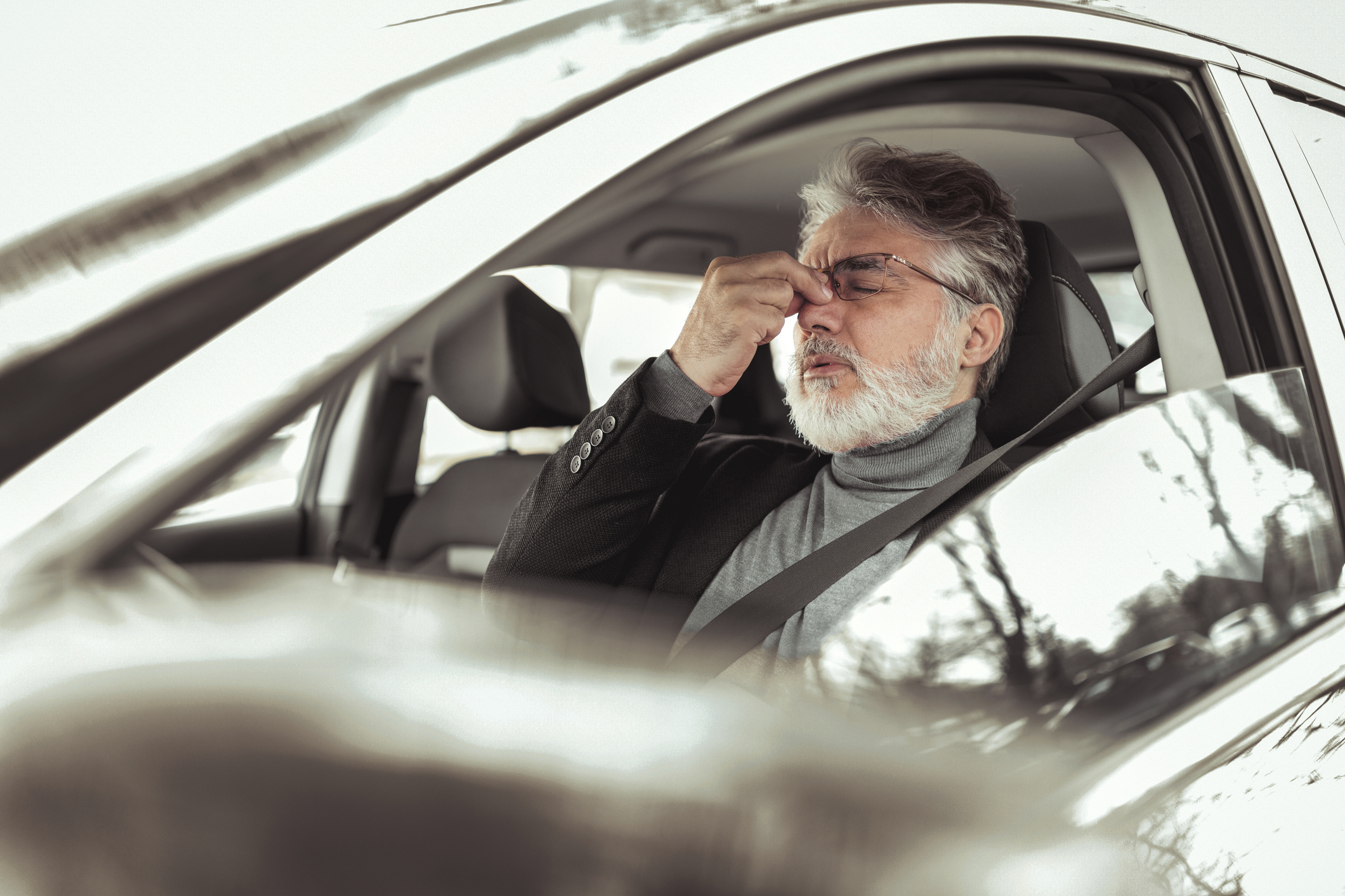 Man in de auto begaat overtreding