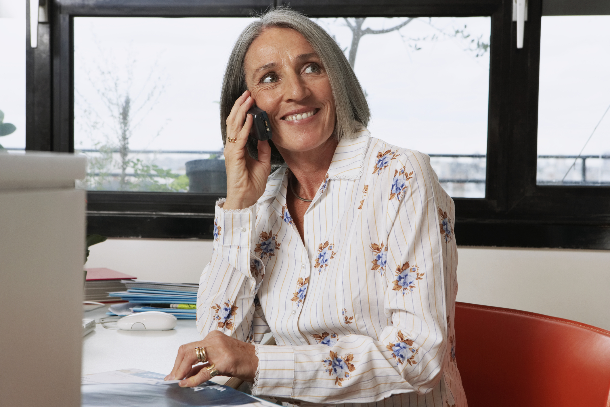 Vrouw met telefoon