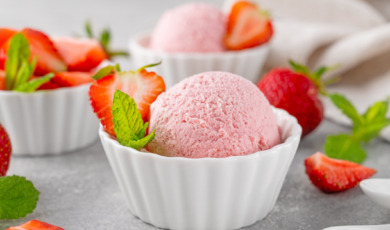 Aardbeiensorbet