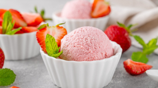 Aardbeiensorbet
