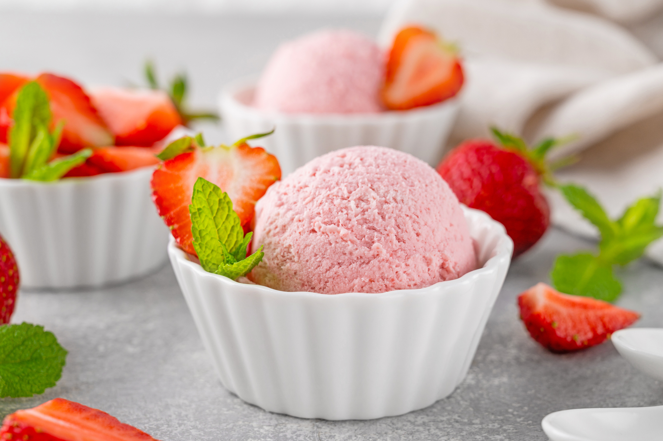 Aardbeiensorbet