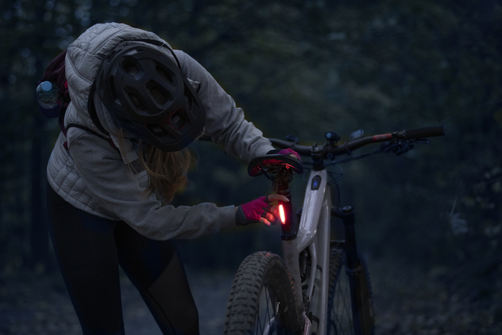 Licht op een fiets