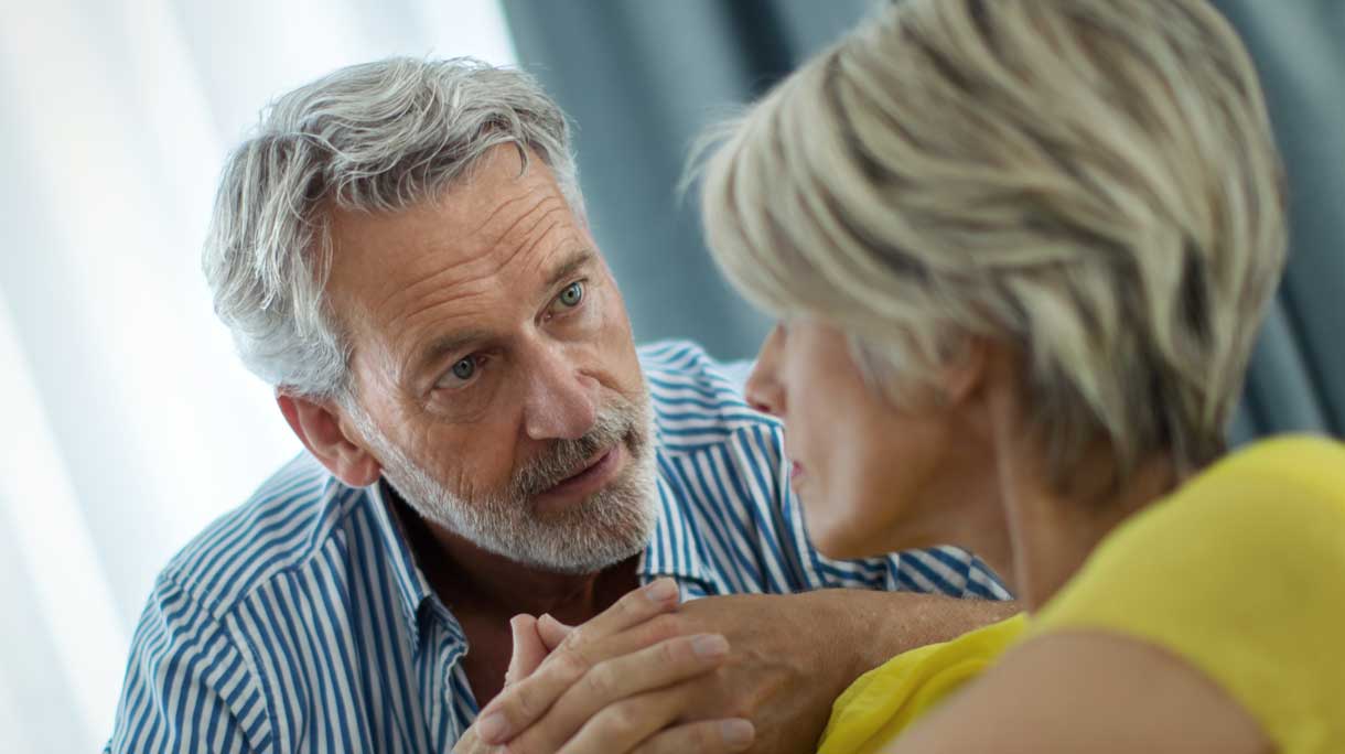 mman en vrouw in gesprek