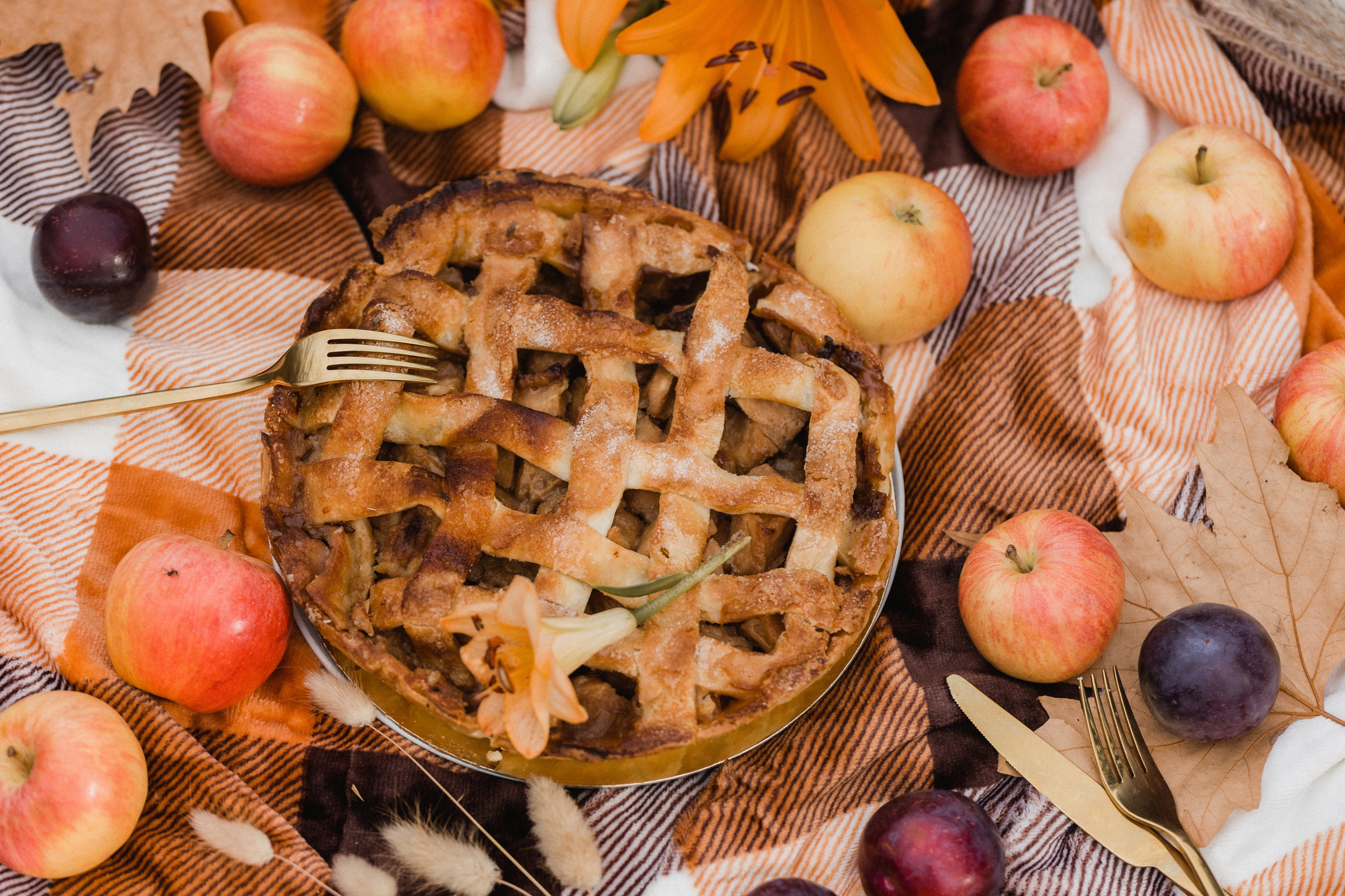 Appeltaart met appels