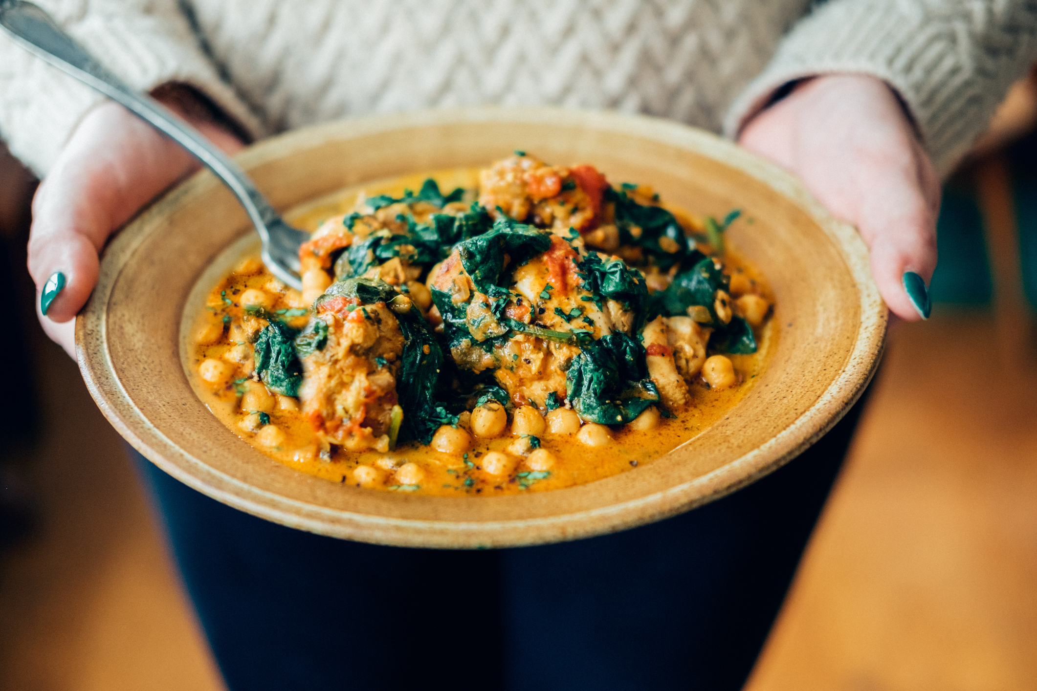 Curry met kikkererwten