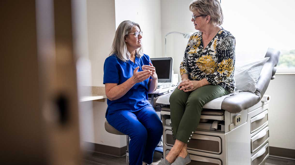 Vrouw bij dokter