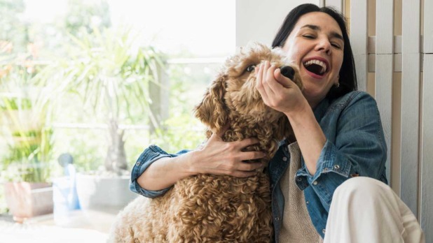 Vrouw met hond