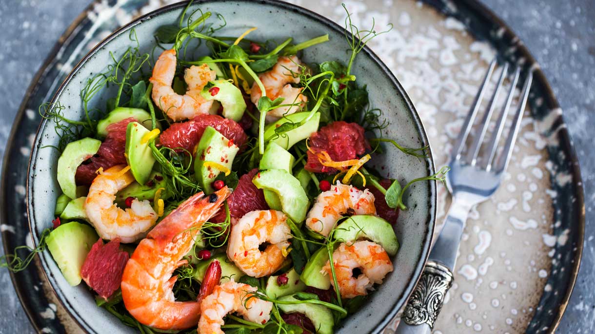 salade met garnalen
