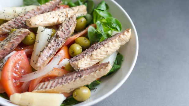 Salade met makreel