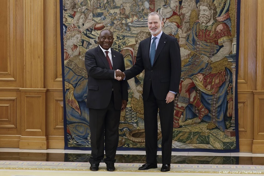 Koning Felipe ontvangt president van Zuid-Afrika
